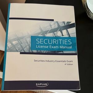 Kaplan Securities Exam Manual in Blue and White